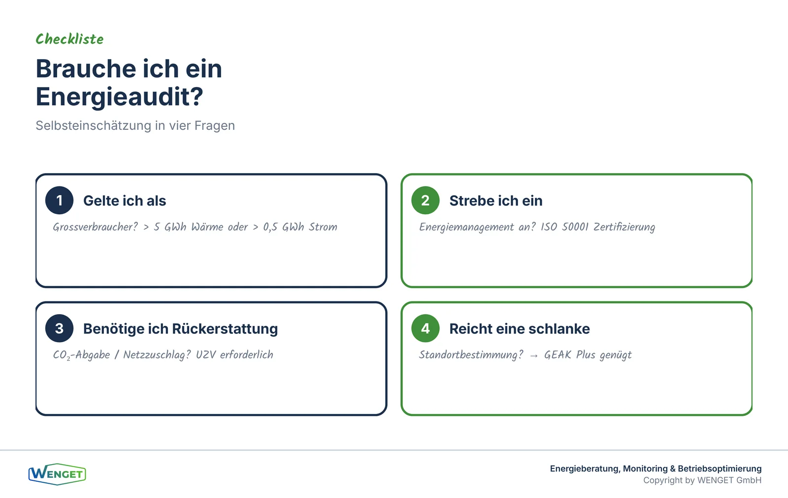Checkliste: Brauche ich ein Energieaudit?