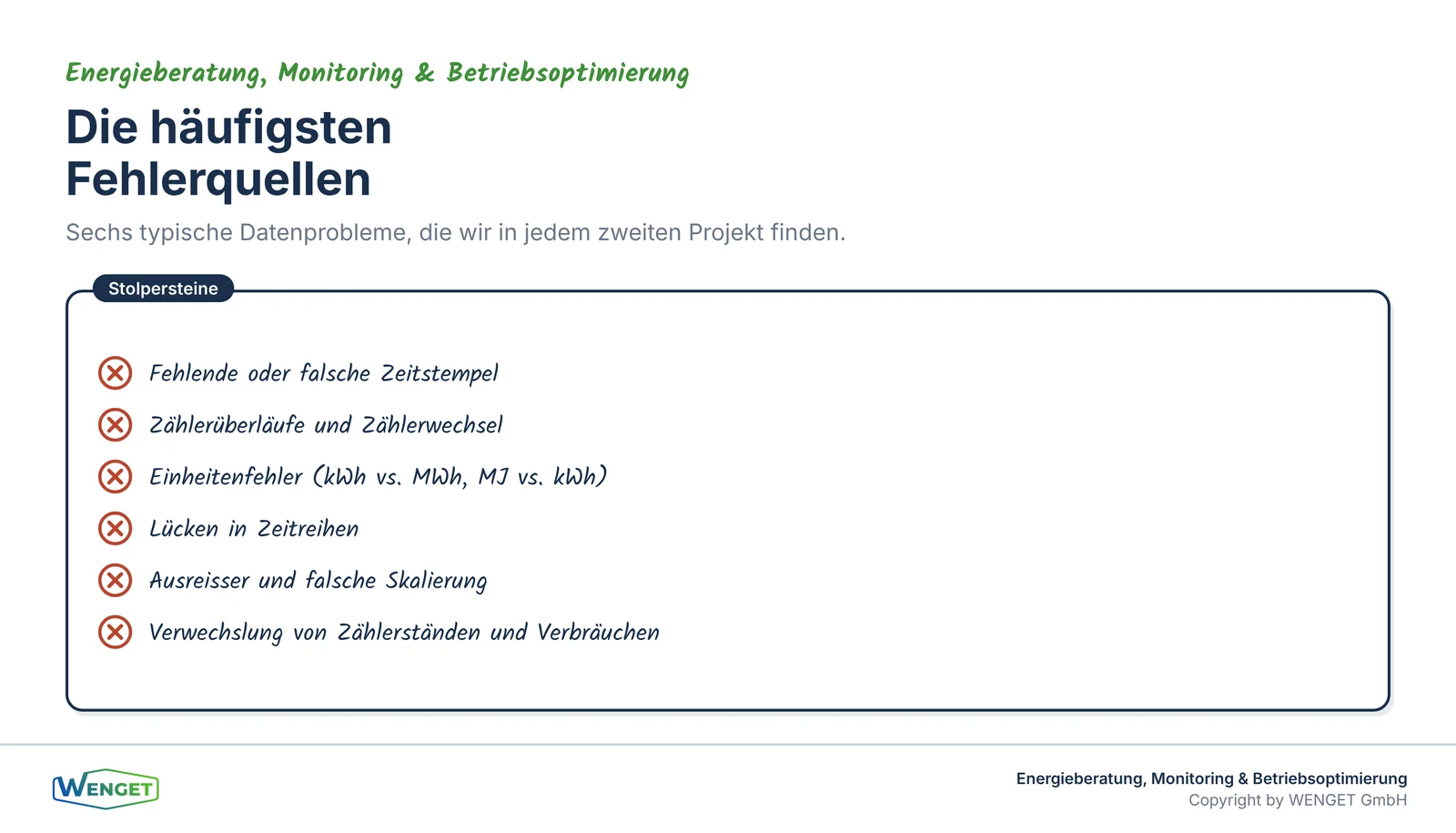 Die sechs häufigsten Fehlerquellen in Monitoring-Daten.