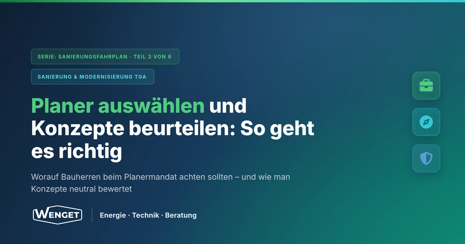 Planer auswählen & Konzepte beurteilen: so geht es richtig