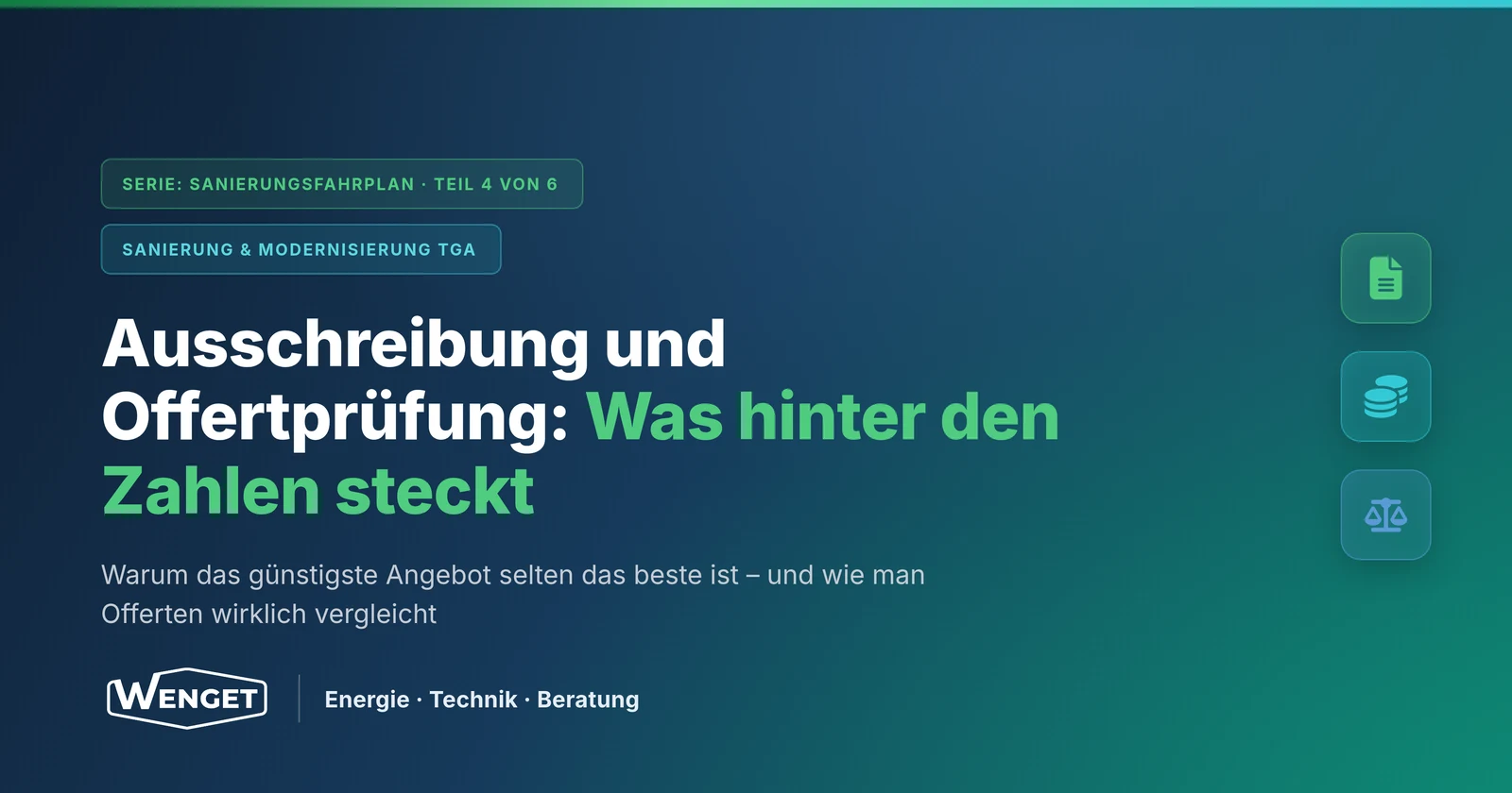 Ausschreibung & Offertprüfung: Was hinter den Zahlen steckt